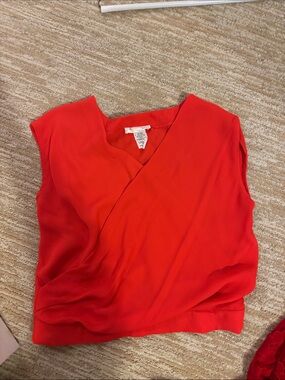 a'gaci Red Sleeveless Wrap-Style Cami